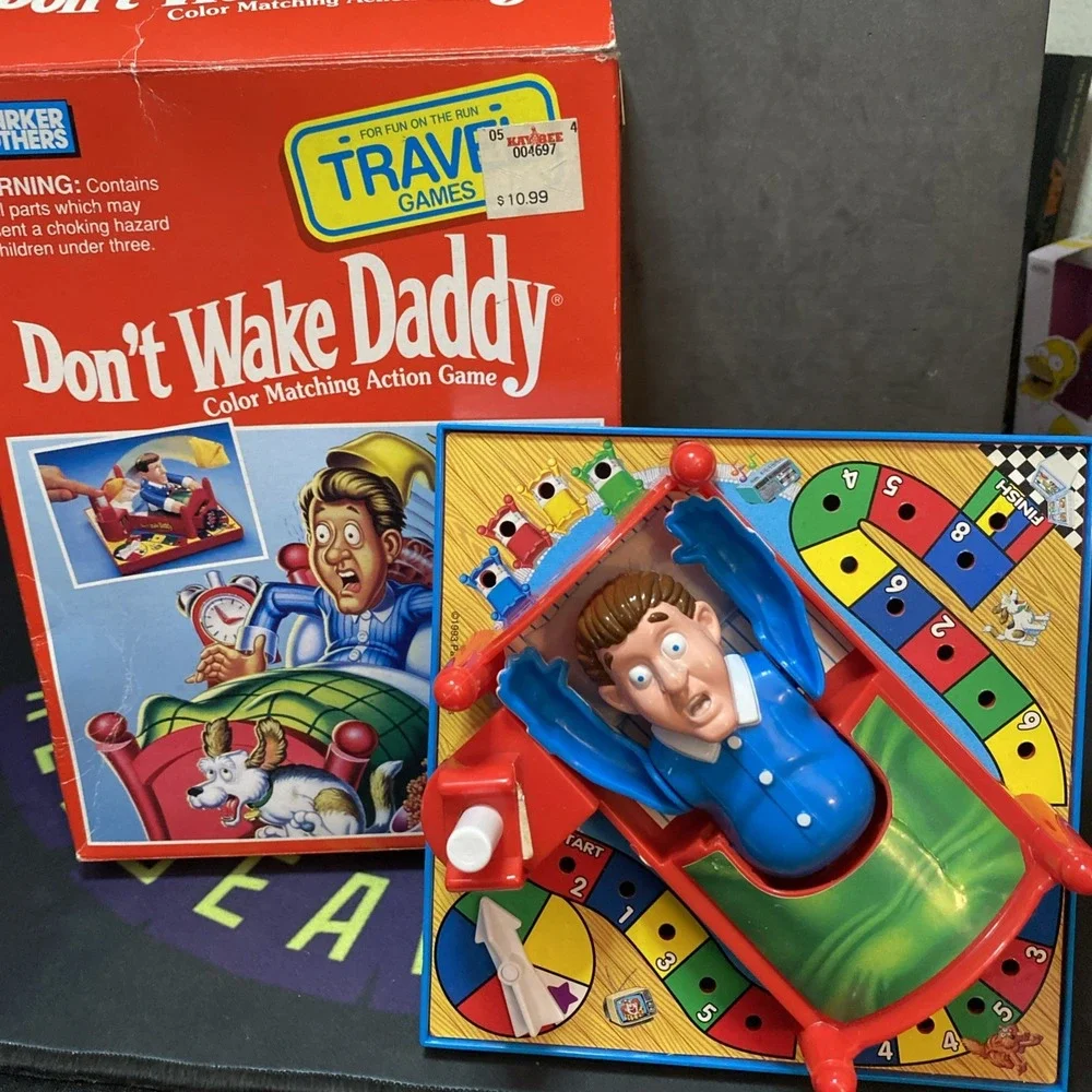 Vintage 1993 Don't Wake Daddy! Travel Game by Parker Brothers Red Box D3